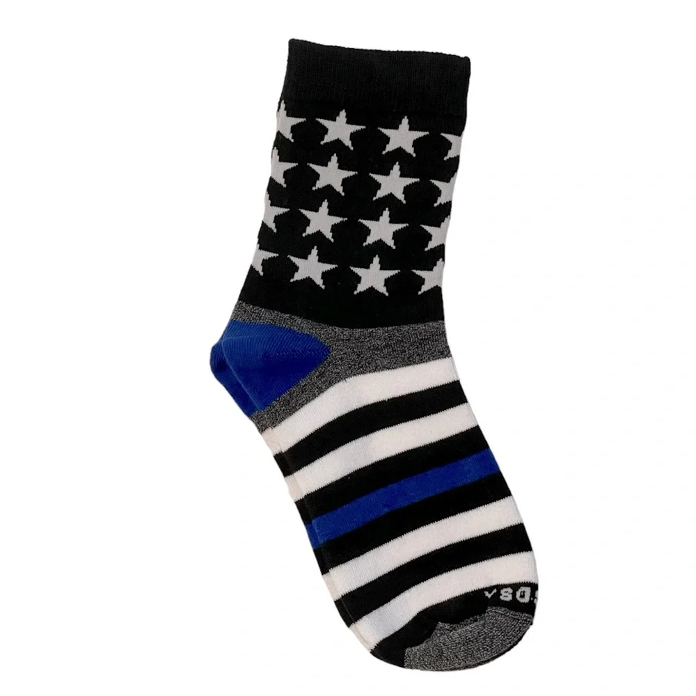 Girls Crew Socks Stars and Stripes Patriotic Themed Three Pair Bundle